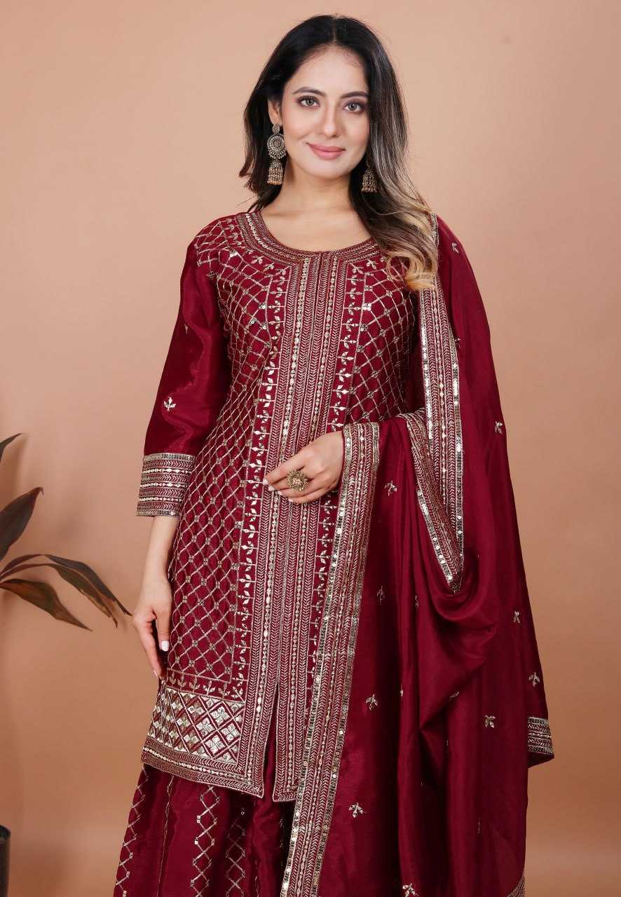 Ynf Chinon RIN232 86 Suits & Dresses Wholesale Sharara Salwar Suits Embroidery Suits Party wear suits Manufacturer
