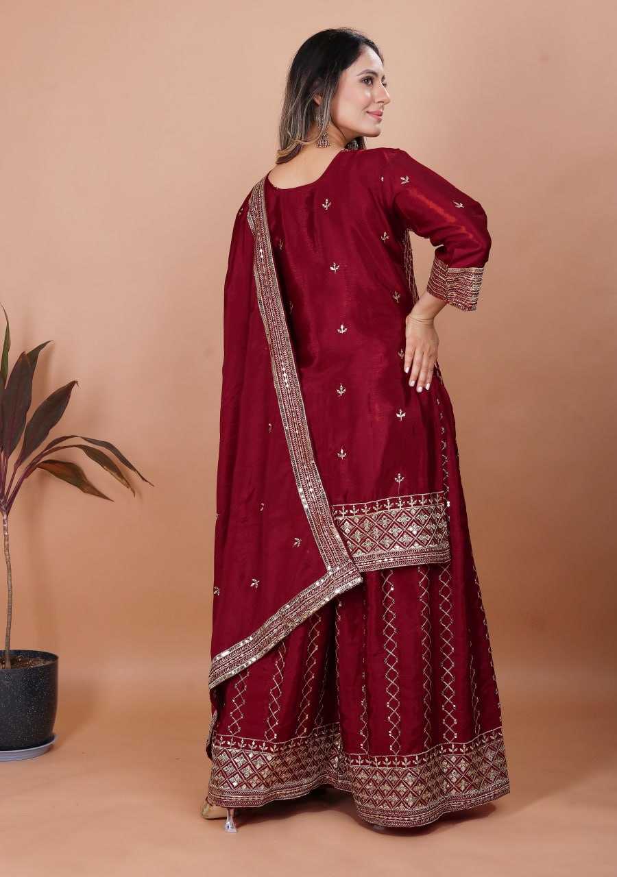 Ynf Chinon RIN232 86 Suits & Dresses Wholesale Sharara Salwar Suits Embroidery Suits Party wear suits Manufacturer
