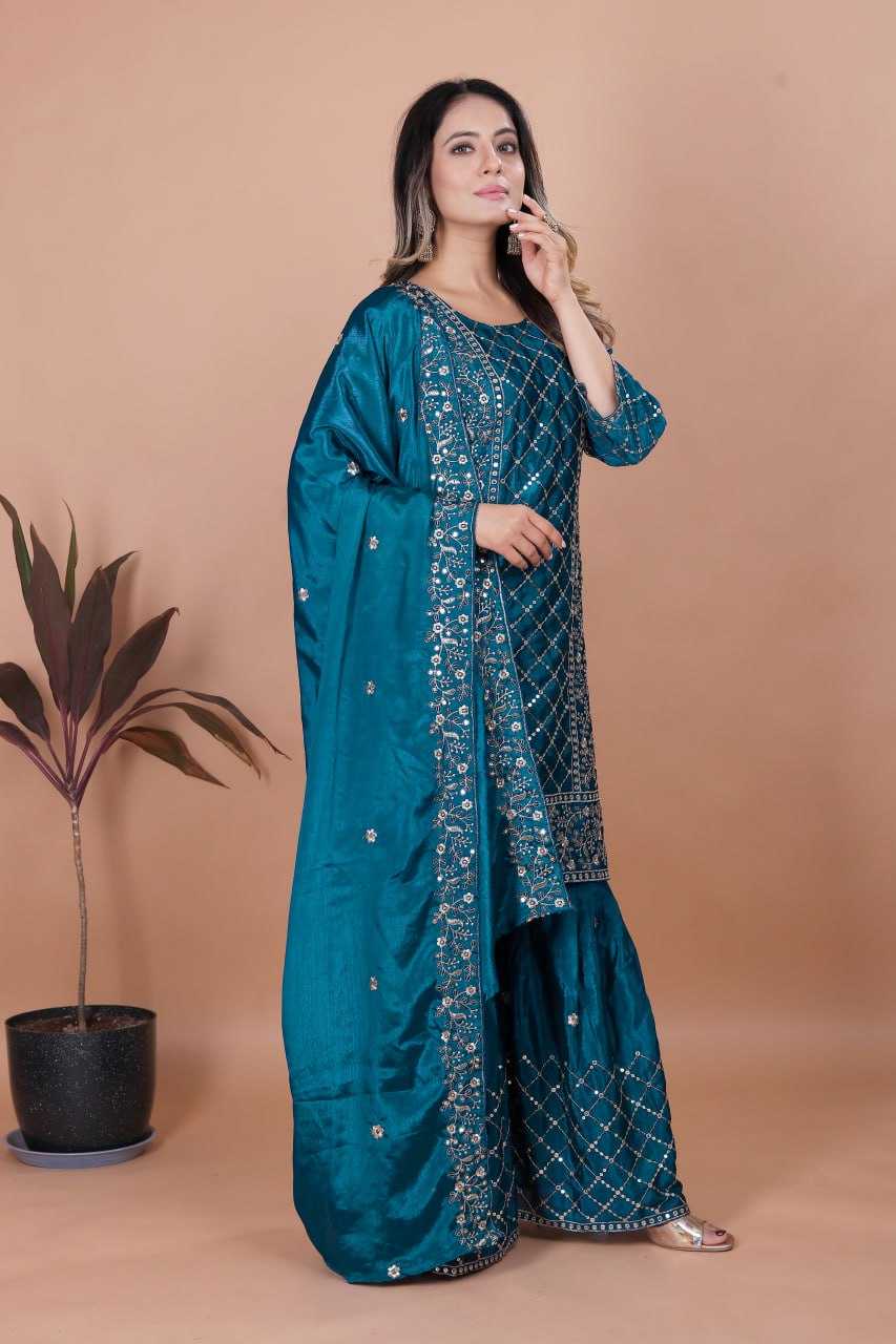 Ynf Chinon RIN232 87 Suits & Dresses Wholesale Sharara Salwar Suits Embroidery Suits Manufacturer