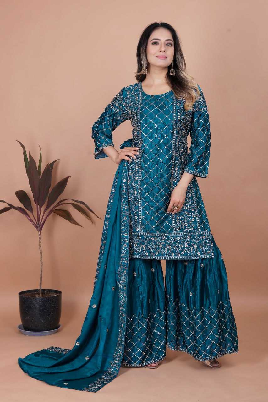Ynf Chinon RIN232 87 Suits & Dresses Wholesale Sharara Salwar Suits Embroidery Suits Manufacturer