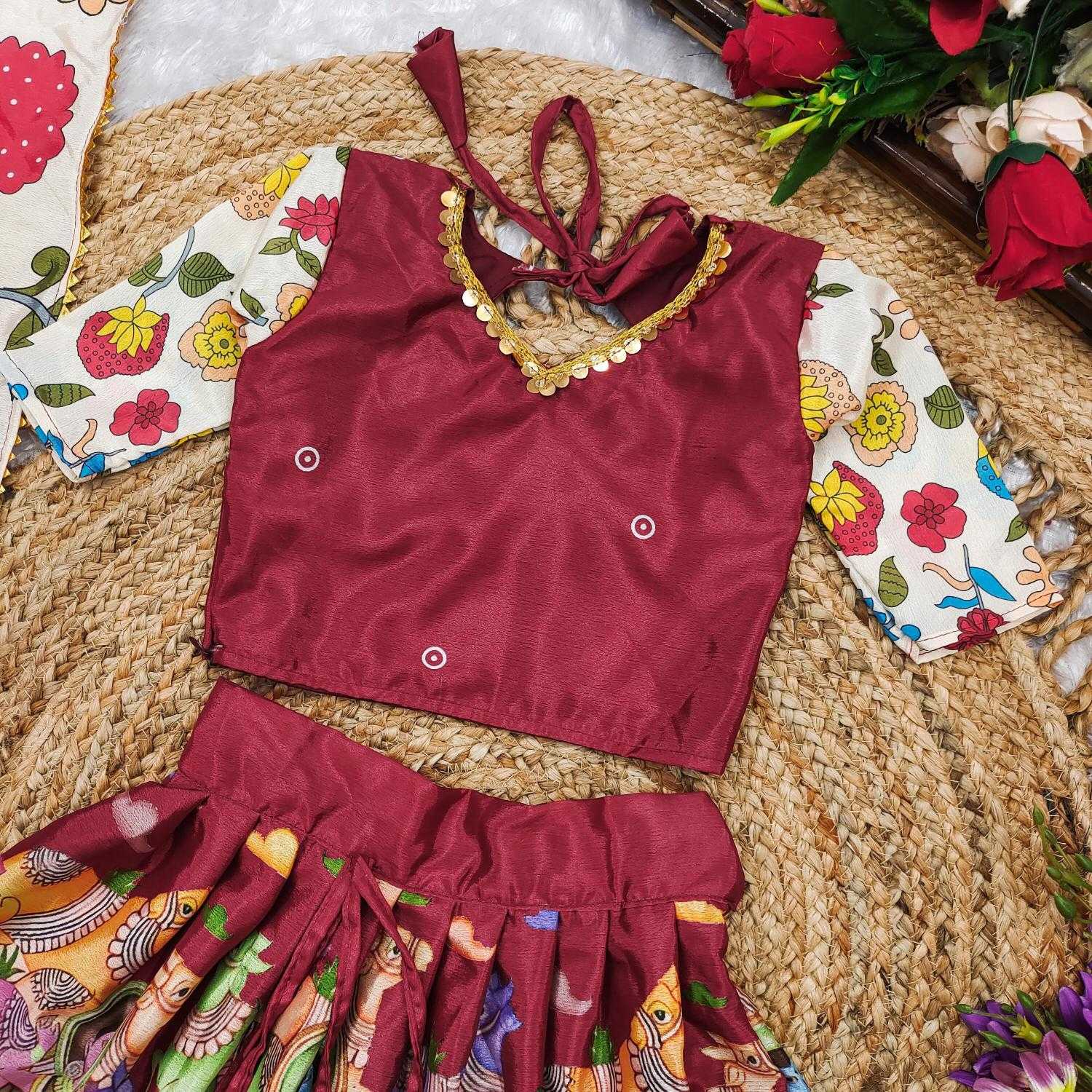 Ynf Chinon RIN235 LAL PARI Kids Wear Wholesale Kids Lehenga Kids Lehenga Choli Baby Girl Lehenga Manufacturer