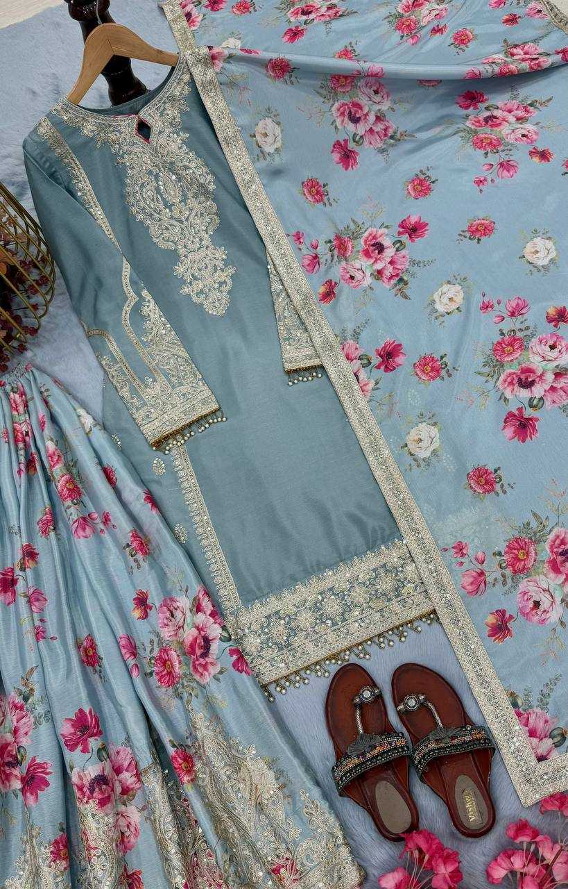 Ynf Chinon Silk KESH141 1121 Suits & Dresses Wholesale Sharara Salwar Suits Embroidery Suits Silk Suits Manufacturer