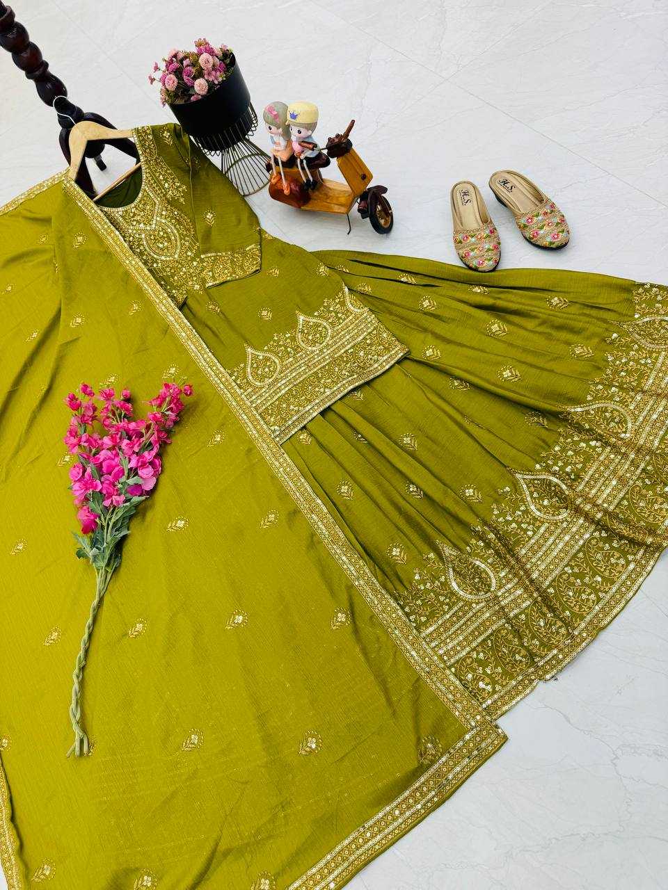 Ynf Chinon Silk KESH158 10005 Lehengas Wholesale Designer Lehenga Fancy Lehenga Silk Lehenga Manufacturer