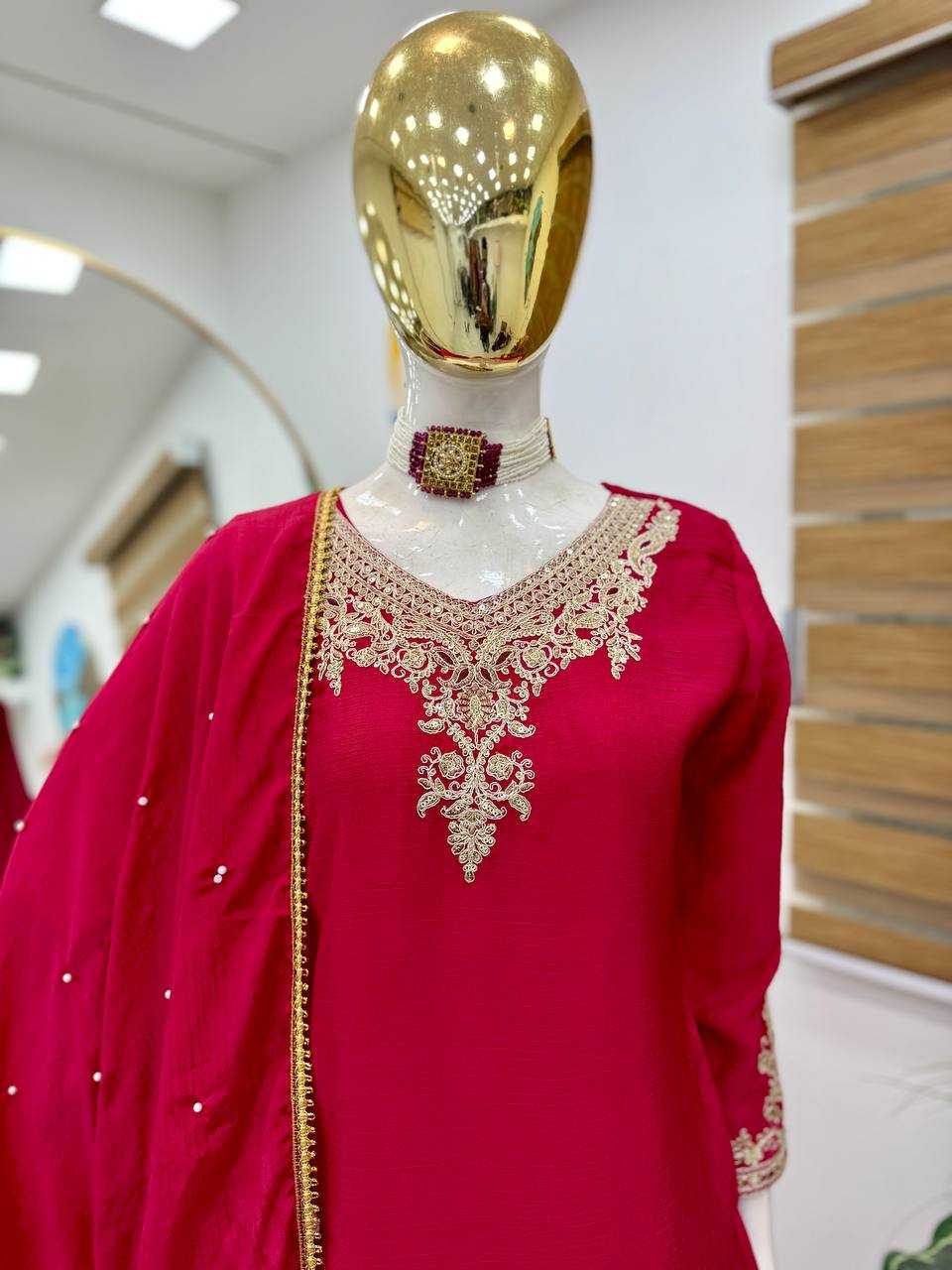 Ynf Chinon Silk KESH158 9283 Suits & Dresses Wholesale Ladies Suits Sharara Salwar Suits Dresses Manufacturer