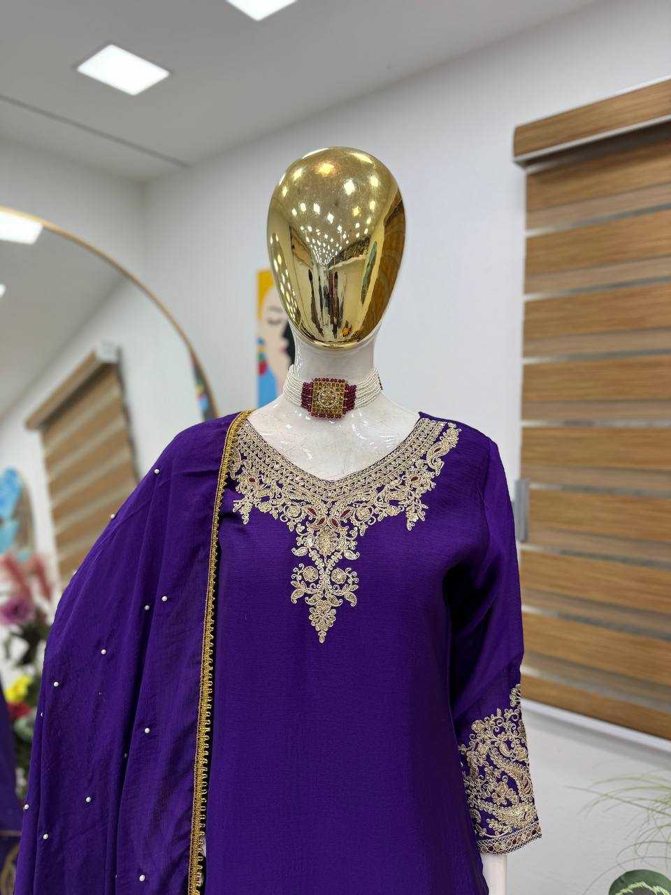 Ynf Chinon Silk KESH158 9283 Suits & Dresses Wholesale Ladies Suits Sharara Salwar Suits Dresses Manufacturer