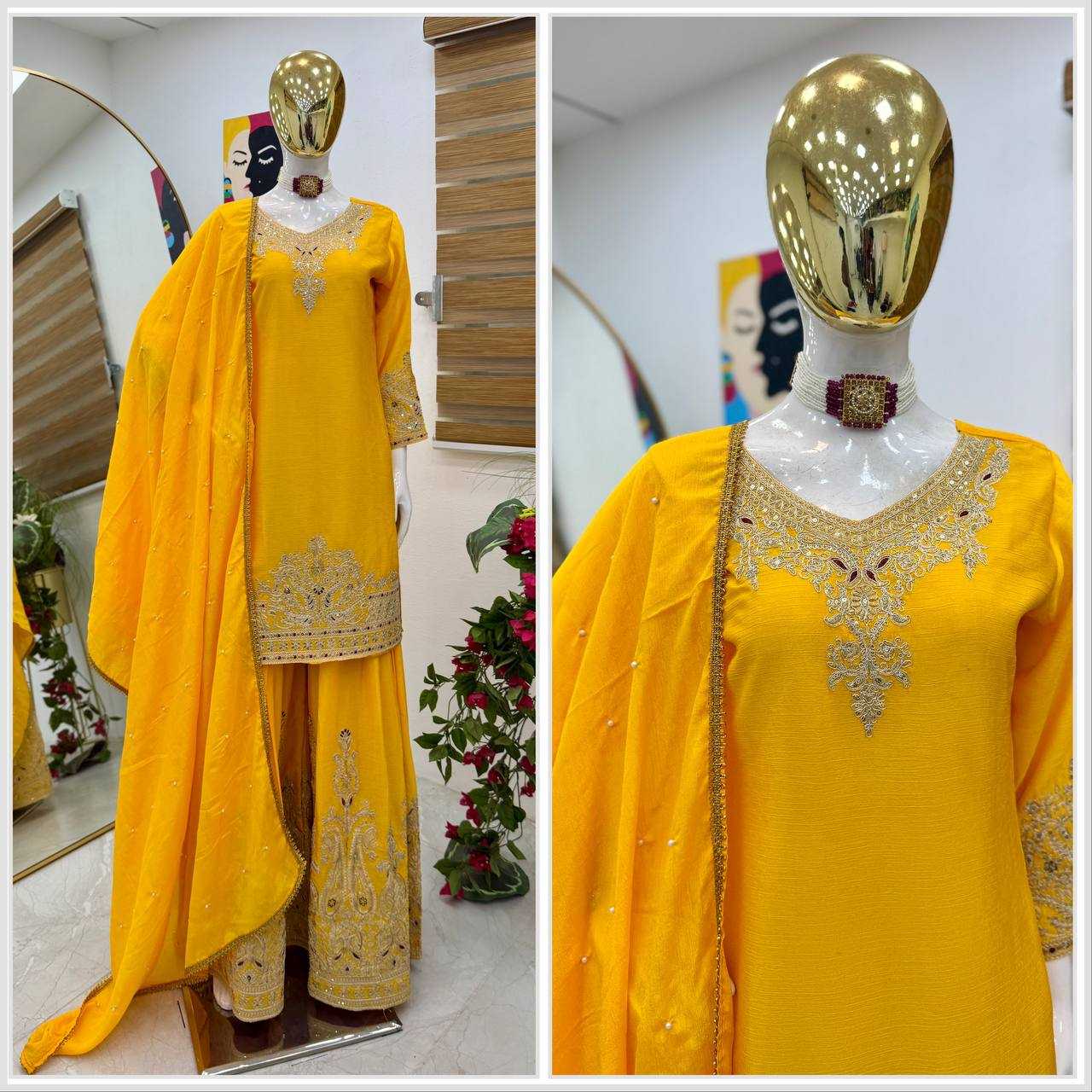 Ynf Chinon Silk KESH158 9283 Suits & Dresses Wholesale Ladies Suits Sharara Salwar Suits Dresses Manufacturer