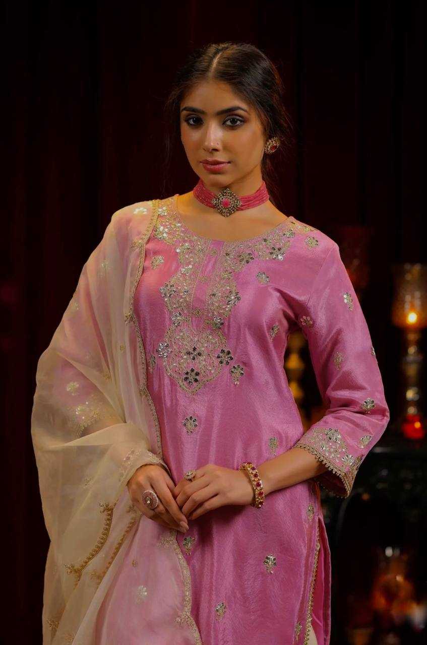 Ynf Chinon Silk KESH159 1039 Suits & Dresses Wholesale Ladies Suits Embroidery Suits Palazzo Suit Manufacturer