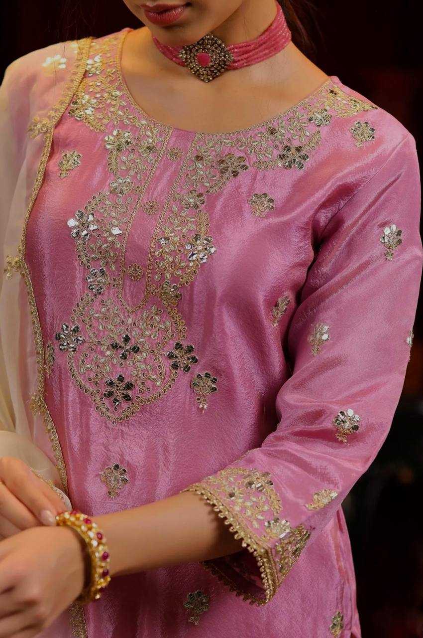 Ynf Chinon Silk KESH159 1039 Suits & Dresses Wholesale Ladies Suits Embroidery Suits Palazzo Suit Manufacturer