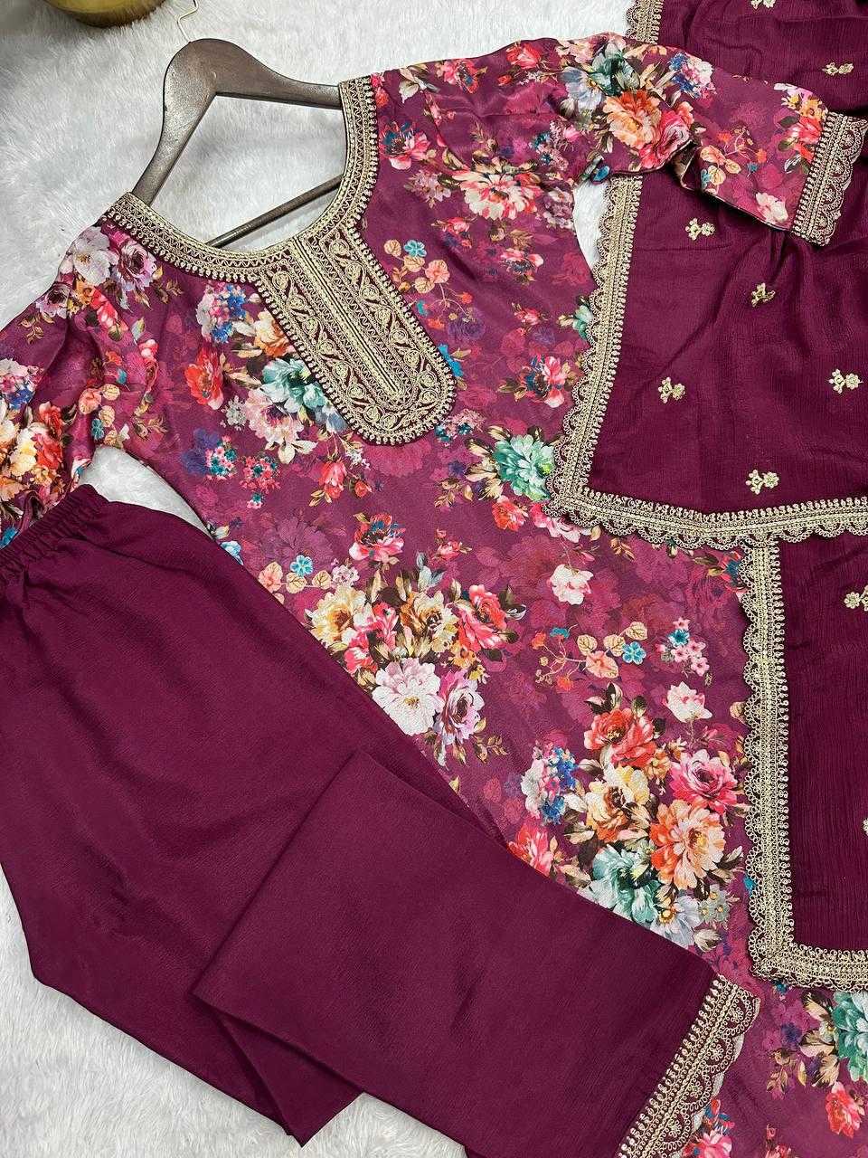 Ynf Chinon Silk KESH159 1353 Suits & Dresses Wholesale Ladies Suits Embroidery Suits Ladies Salwar Suits Manufacturer