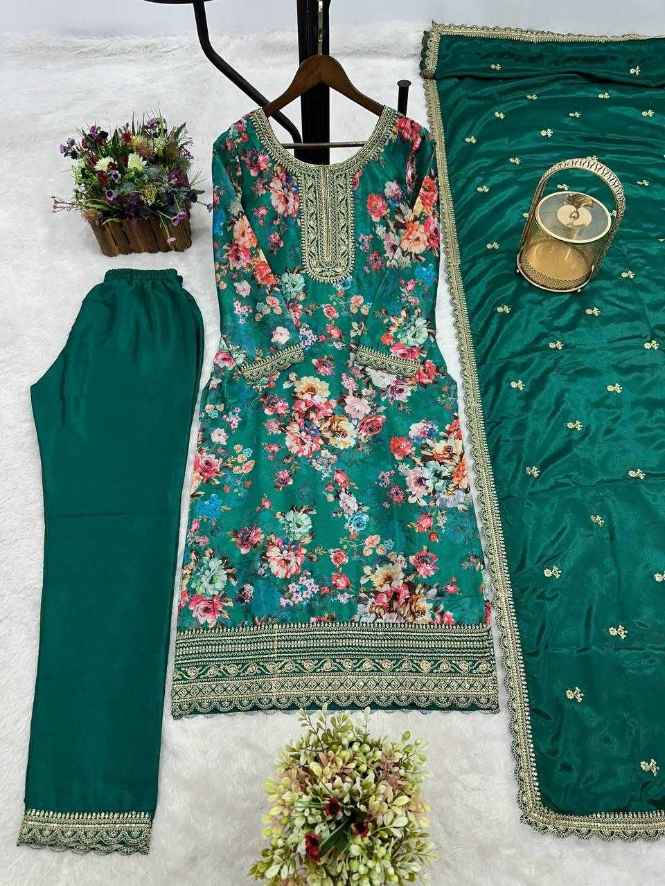 Ynf Chinon Silk KESH159 1353 Suits & Dresses Wholesale Ladies Suits Embroidery Suits Ladies Salwar Suits Manufacturer
