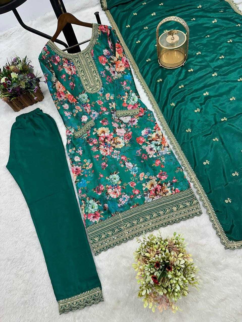 Ynf Chinon Silk KESH159 1353 Suits & Dresses Wholesale Ladies Suits Embroidery Suits Ladies Salwar Suits Manufacturer