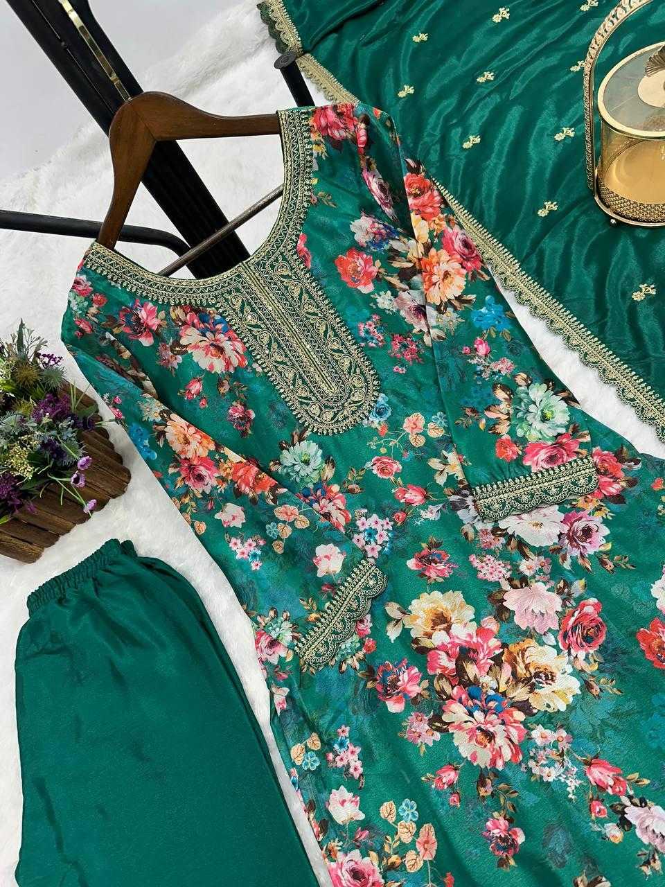 Ynf Chinon Silk KESH159 1353 Suits & Dresses Wholesale Ladies Suits Embroidery Suits Ladies Salwar Suits Manufacturer