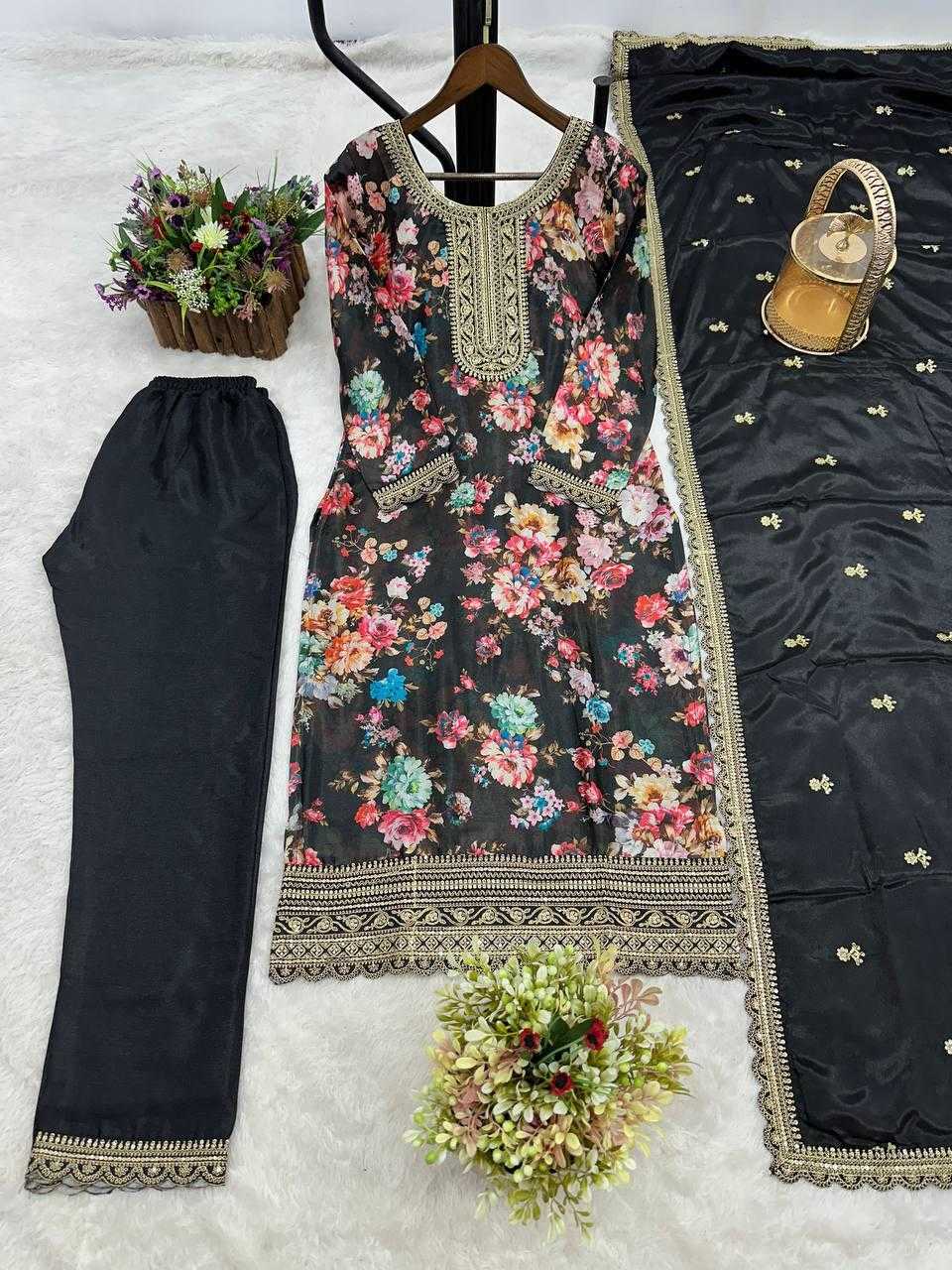 Ynf Chinon Silk KESH159 1353 Suits & Dresses Wholesale Ladies Suits Embroidery Suits Ladies Salwar Suits Manufacturer