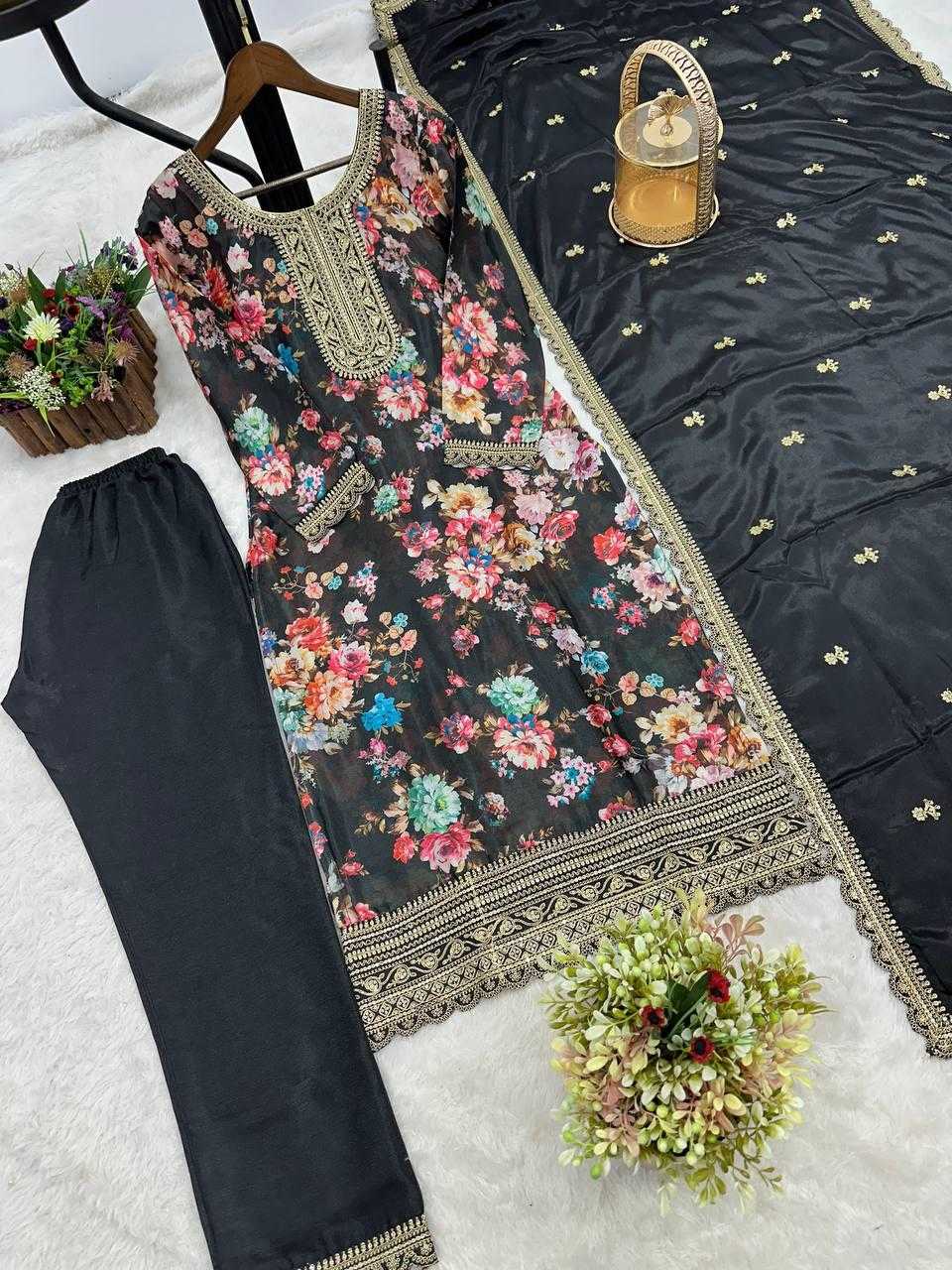 Ynf Chinon Silk KESH159 1353 Suits & Dresses Wholesale Ladies Suits Embroidery Suits Ladies Salwar Suits Manufacturer