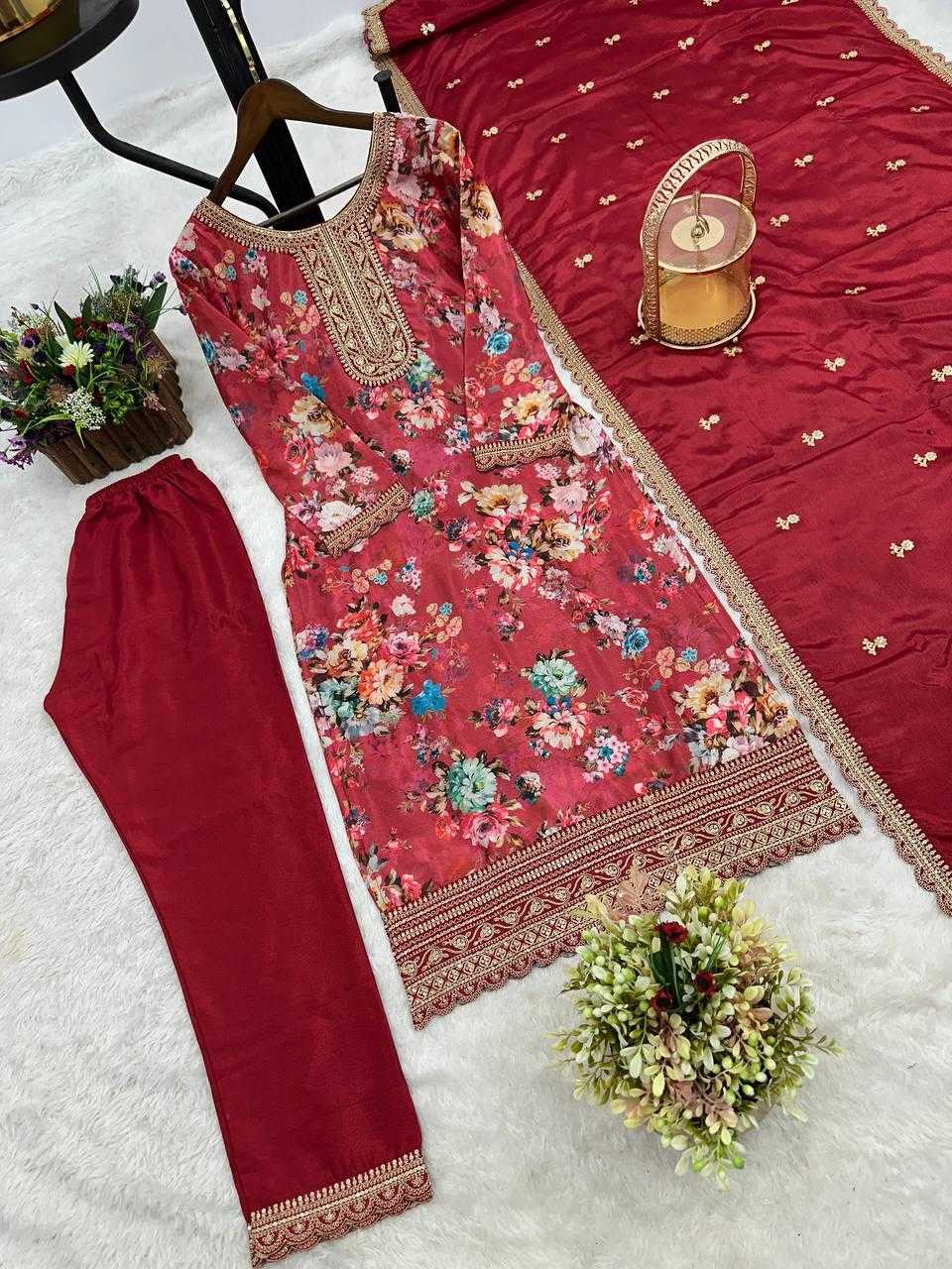 Ynf Chinon Silk KESH159 1353 Suits & Dresses Wholesale Ladies Suits Embroidery Suits Ladies Salwar Suits Manufacturer