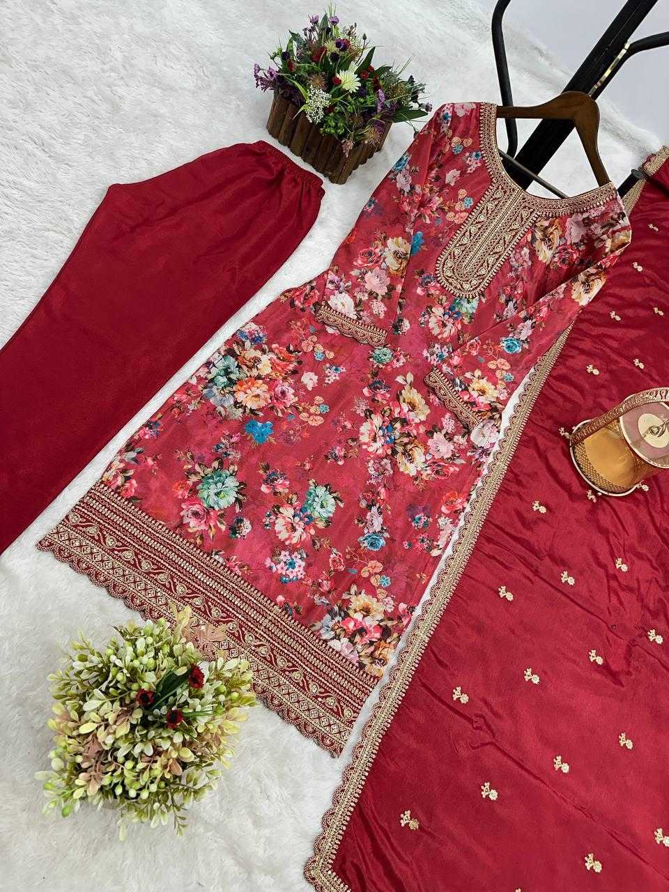 Ynf Chinon Silk KESH159 1353 Suits & Dresses Wholesale Ladies Suits Embroidery Suits Ladies Salwar Suits Manufacturer