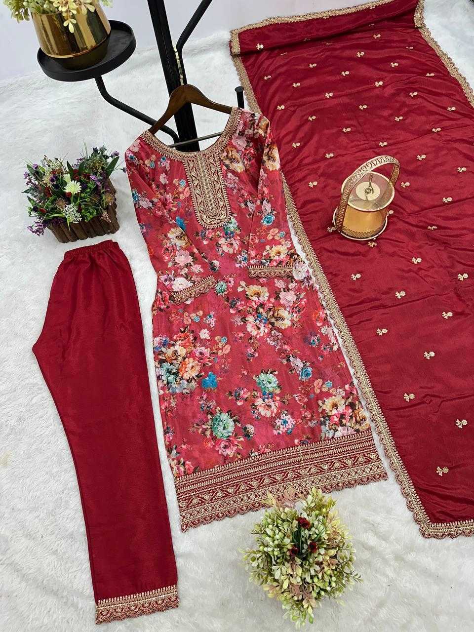 Ynf Chinon Silk KESH159 1353 Suits & Dresses Wholesale Ladies Suits Embroidery Suits Ladies Salwar Suits Manufacturer