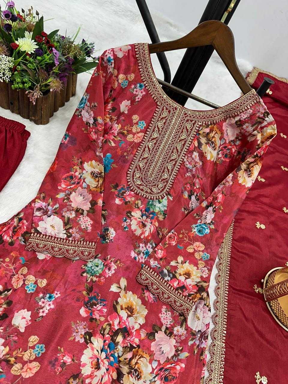Ynf Chinon Silk KESH159 1353 Suits & Dresses Wholesale Ladies Suits Embroidery Suits Ladies Salwar Suits Manufacturer