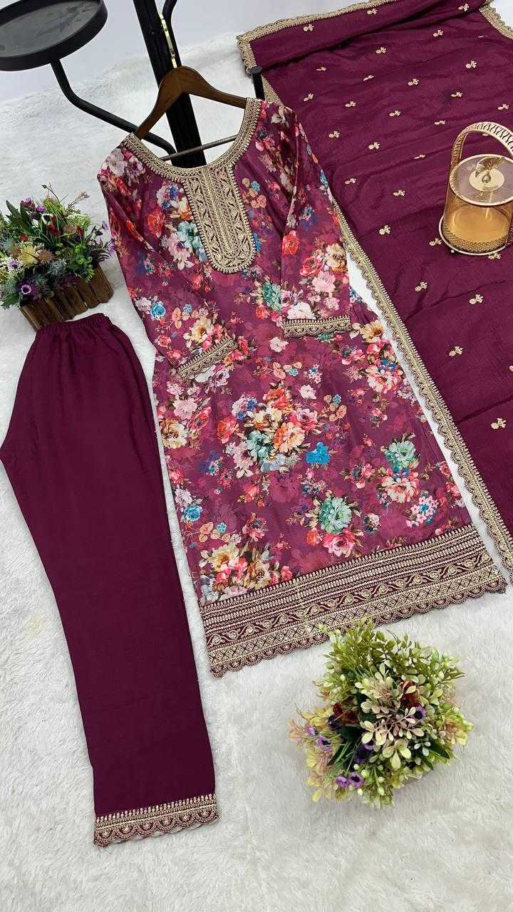 Ynf Chinon Silk KESH159 1353 Suits & Dresses Wholesale Ladies Suits Embroidery Suits Ladies Salwar Suits Manufacturer