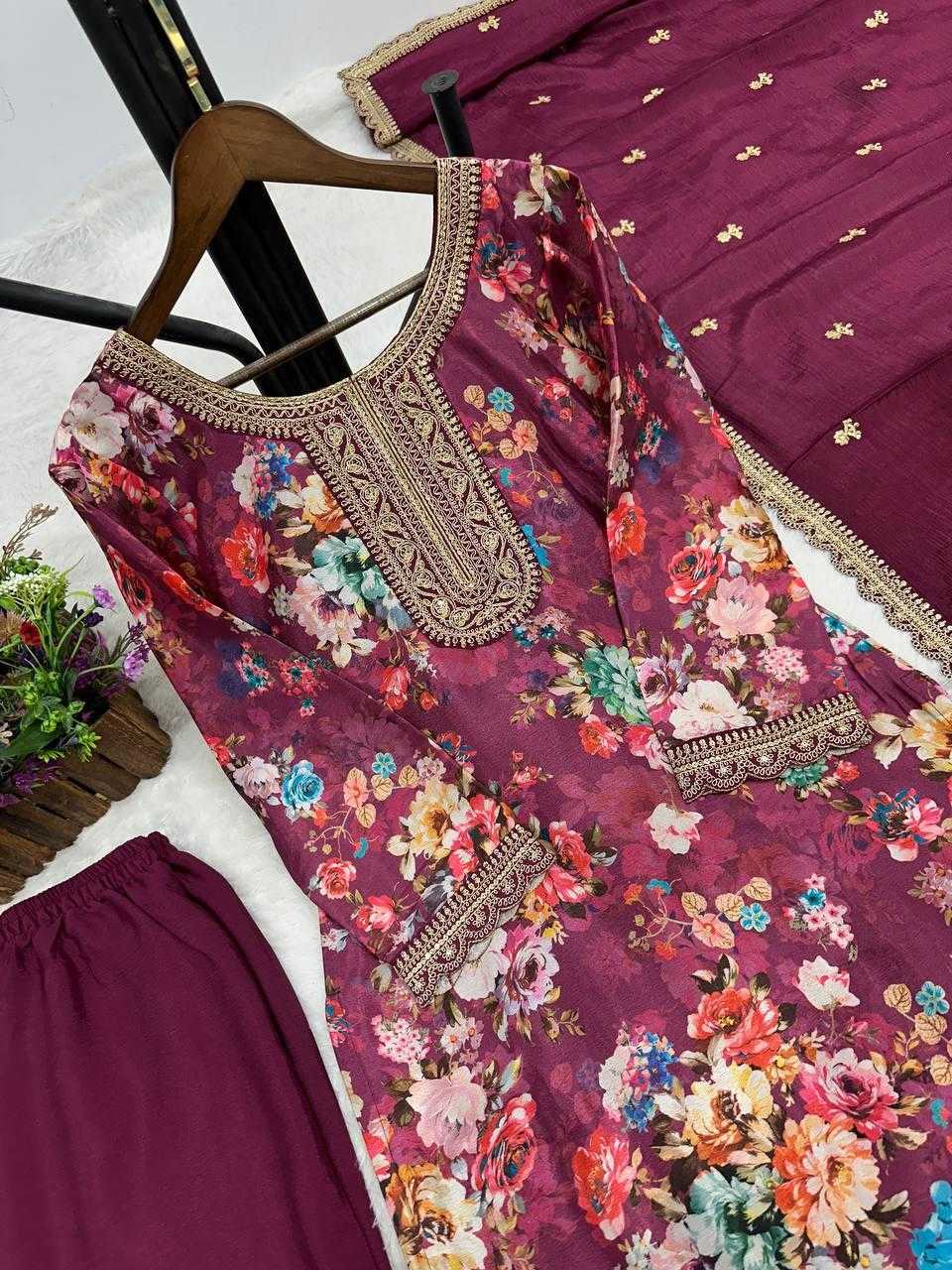 Ynf Chinon Silk KESH159 1353 Suits & Dresses Wholesale Ladies Suits Embroidery Suits Ladies Salwar Suits Manufacturer