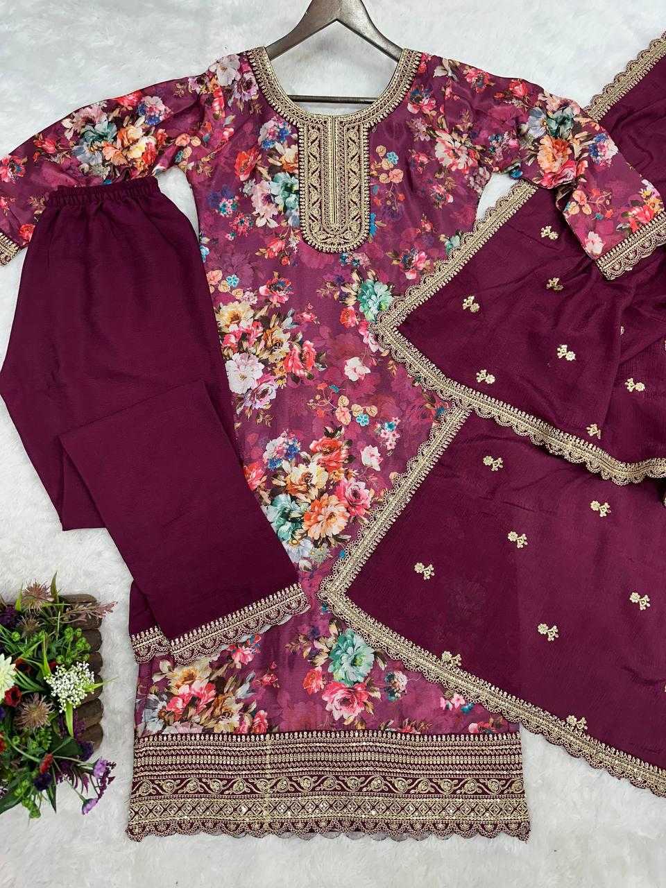 Ynf Chinon Silk KESH159 1353 Suits & Dresses Wholesale Ladies Suits Embroidery Suits Ladies Salwar Suits Manufacturer