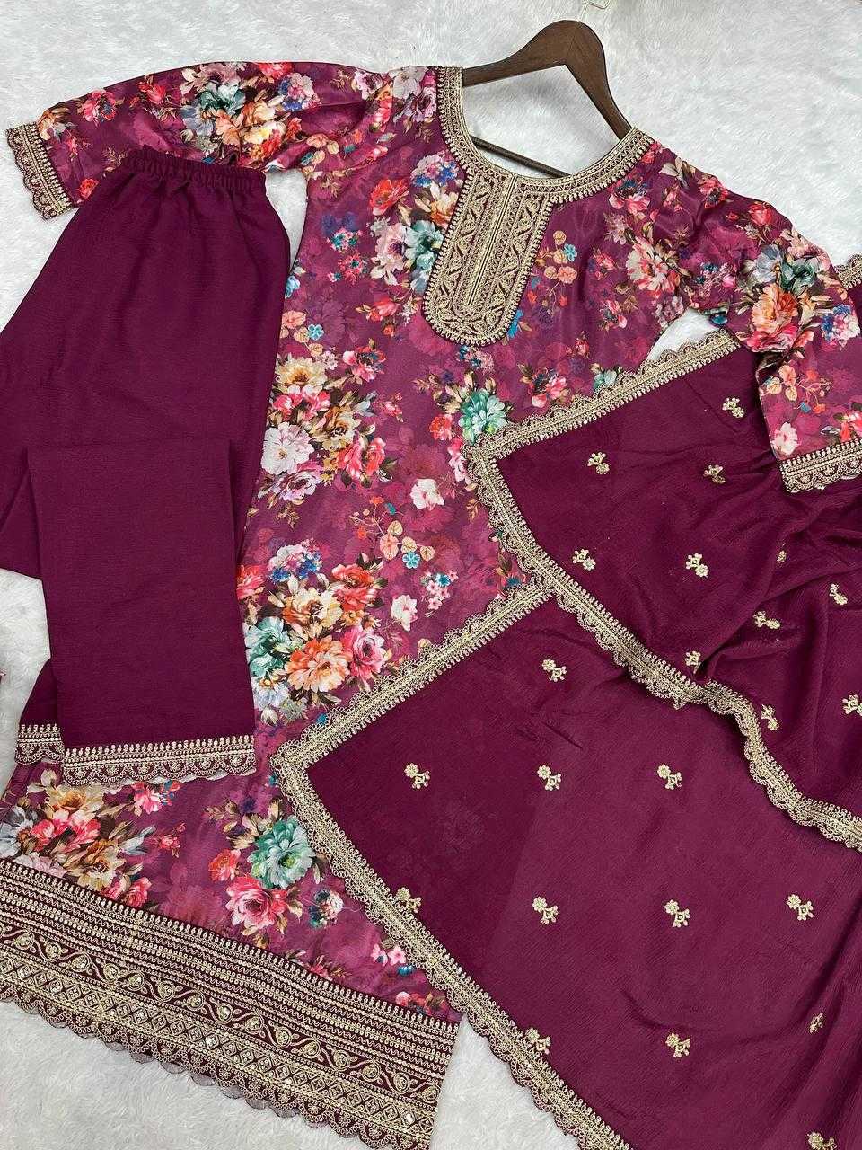 Ynf Chinon Silk KESH159 1353 Suits & Dresses Wholesale Ladies Suits Embroidery Suits Ladies Salwar Suits Manufacturer
