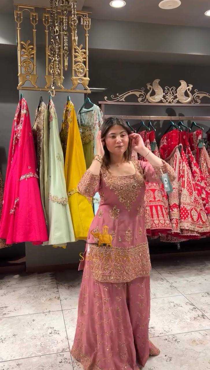 Ynf Chinon Silk KESH159 1711 Suits & Dresses Wedding Collections Festive Collections Wholesale Embroidery Suits Patiala Suits Ladies Silk Suit Manufacturer