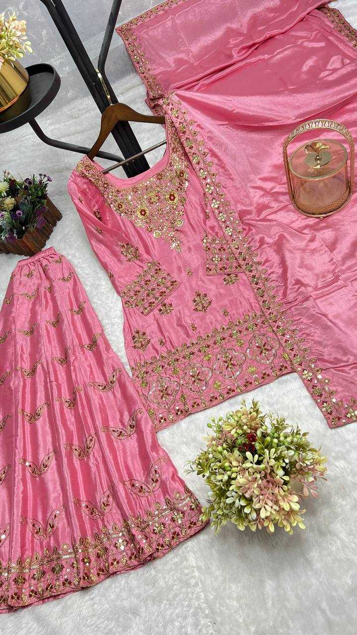 Ynf Chinon Silk KESH159 1711 Suits & Dresses Wedding Collections Festive Collections Wholesale Embroidery Suits Patiala Suits Ladies Silk Suit Manufacturer