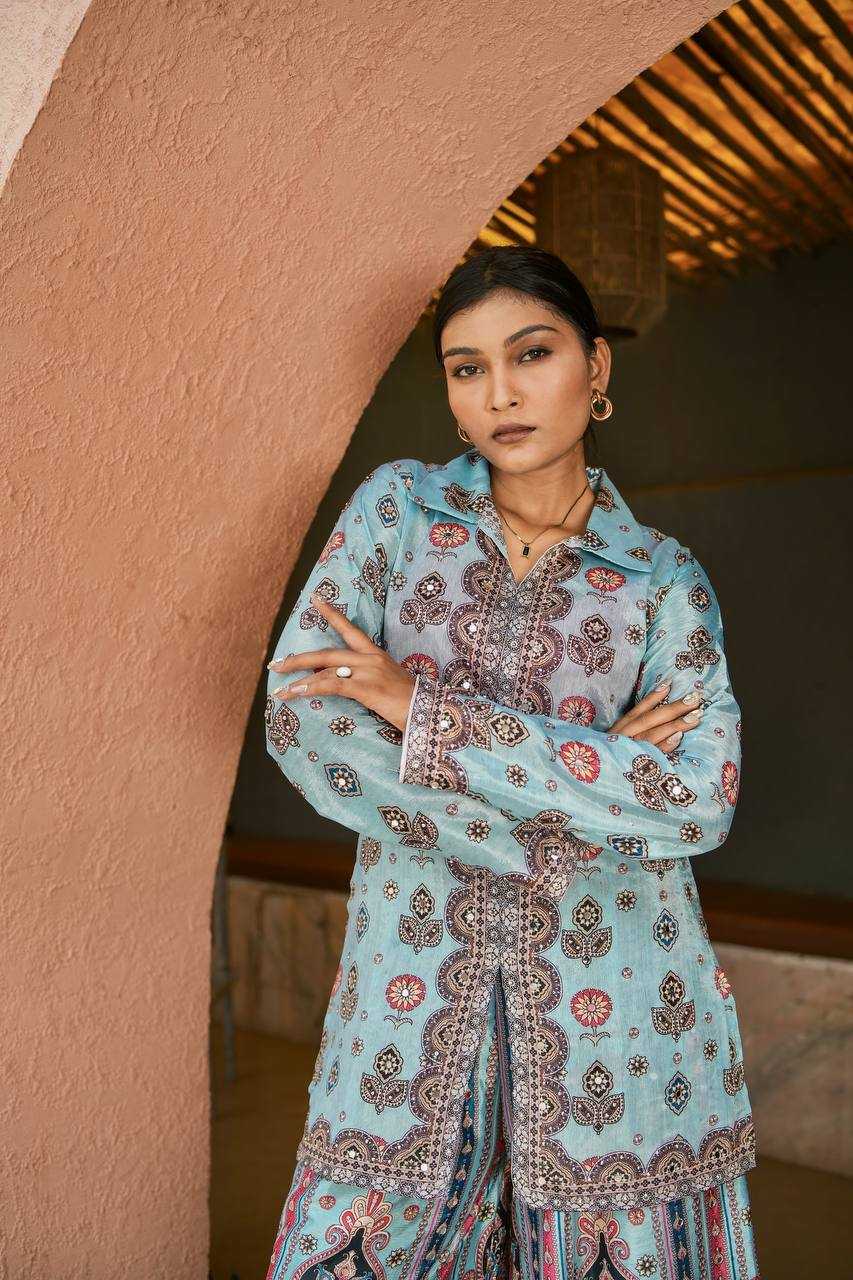 Ynf Chinon Silk KESH159 1712 Western Wears Wholesale Co-ord Set Manufacturer