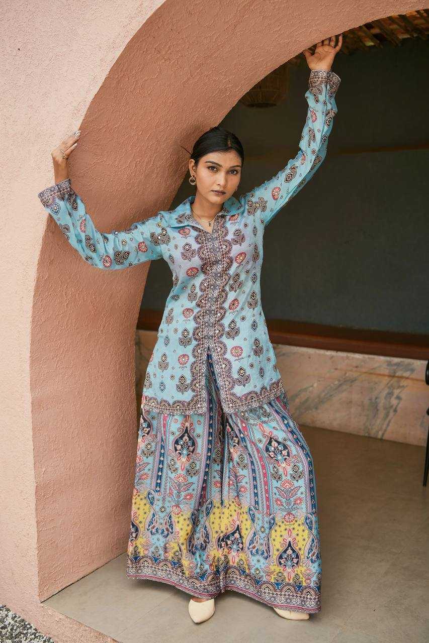 Ynf Chinon Silk KESH159 1712 Western Wears Wholesale Co-ord Set Manufacturer