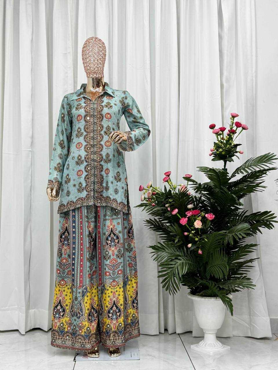 Ynf Chinon Silk KESH159 1712 Western Wears Wholesale Co-ord Set Manufacturer