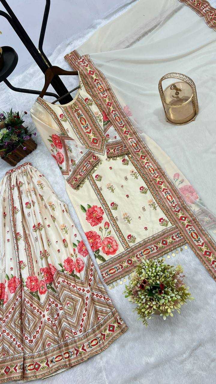 Ynf Chinon Silk KESH461 1707 Suits & Dresses Wedding Collections Festive Collections Wholesale Sharara Salwar Suits Printed Suits Ladies Silk Suit Manufacturer