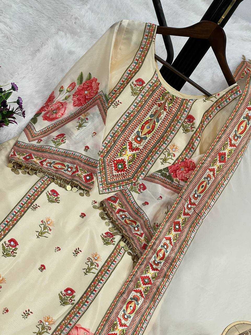 Ynf Chinon Silk KESH461 1707 Suits & Dresses Wedding Collections Festive Collections Wholesale Sharara Salwar Suits Printed Suits Ladies Silk Suit Manufacturer