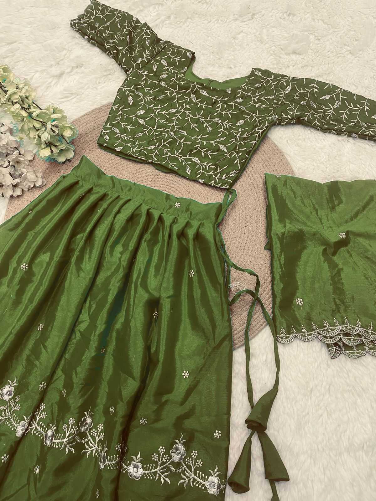 Ynf Chinon Silk KESH493 crape Kids Wear Wholesale Kids Lehenga Kids Lehenga Choli Baby Girl Lehenga Manufacturer