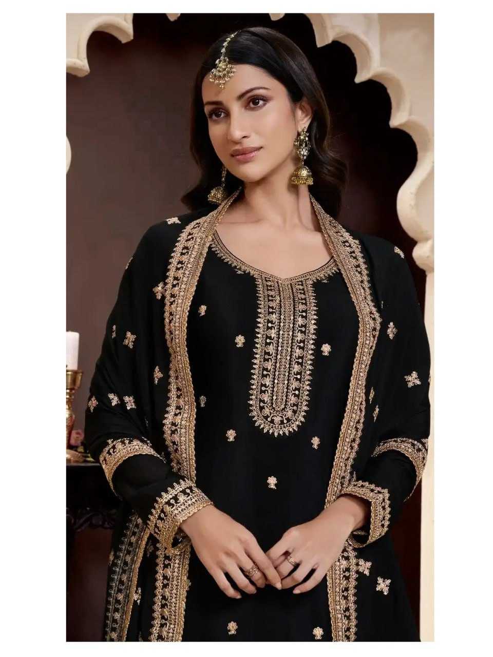 Ynf Chinon Silk KESH504 71151 Suits & Dresses Wholesale Embroidery Suits Palazzo Suit Designer Suits Manufacturer