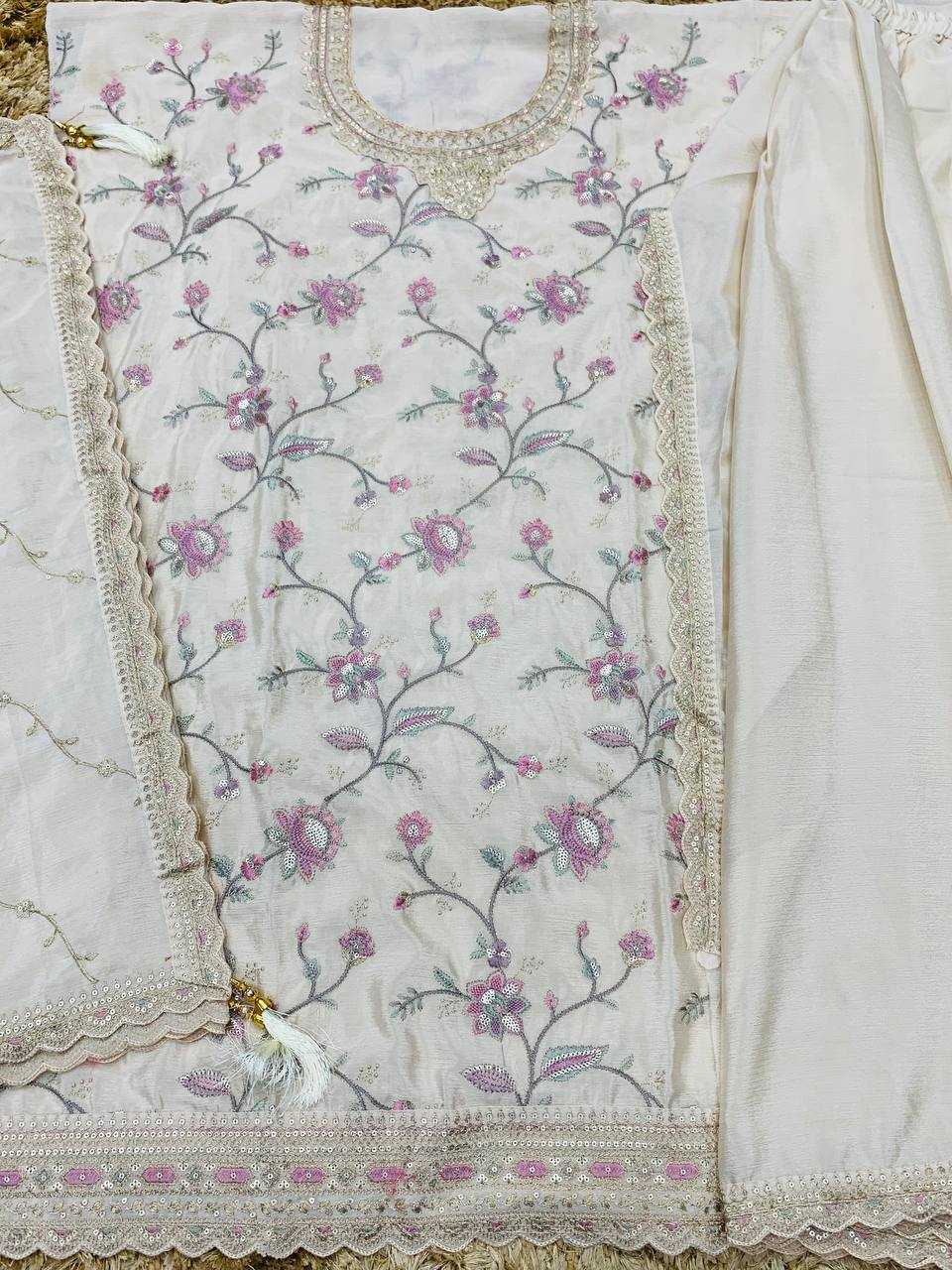 Ynf Chinon Silk KESH504 73411 Suits & Dresses Wholesale Embroidery Suits Palazzo Suit Wedding Suits Manufacturer