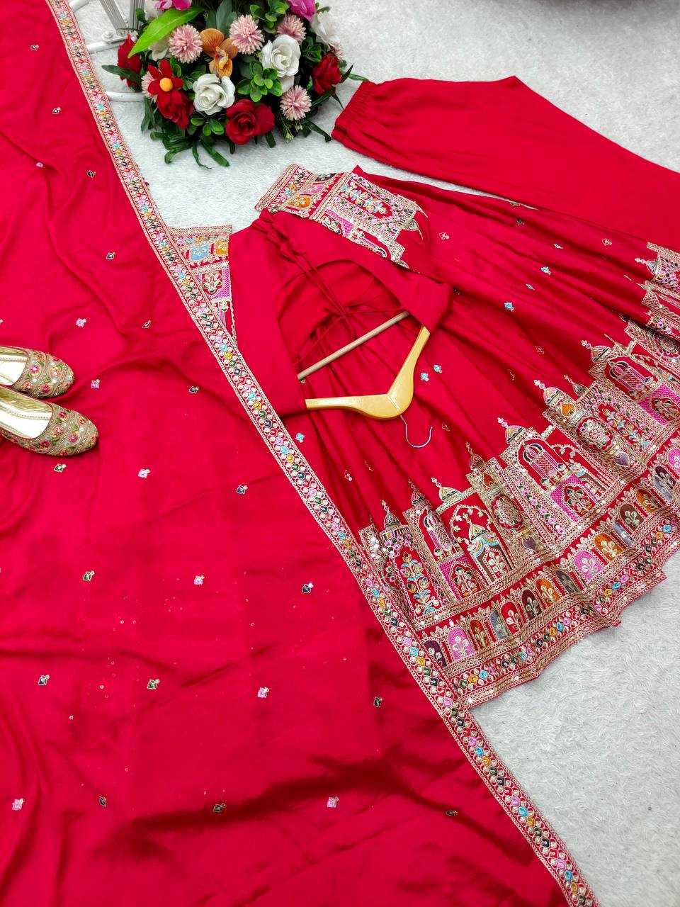 Ynf Chinon Silk KESH506 1191 Gowns Wholesale Fancy Gowns Embroidery Gowns Anarkali Gown Manufacturer