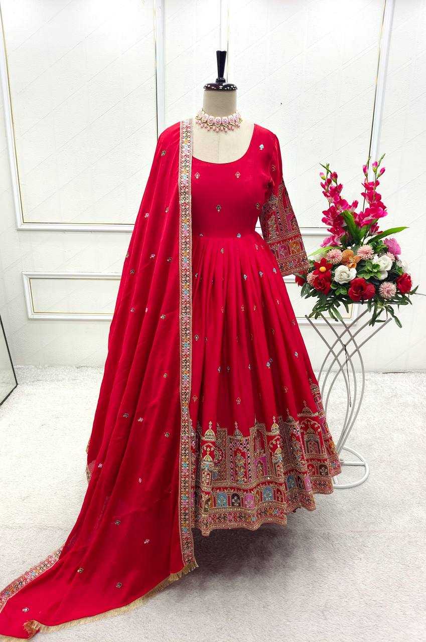 Ynf Chinon Silk KESH506 1191 Gowns Wholesale Fancy Gowns Embroidery Gowns Anarkali Gown Manufacturer