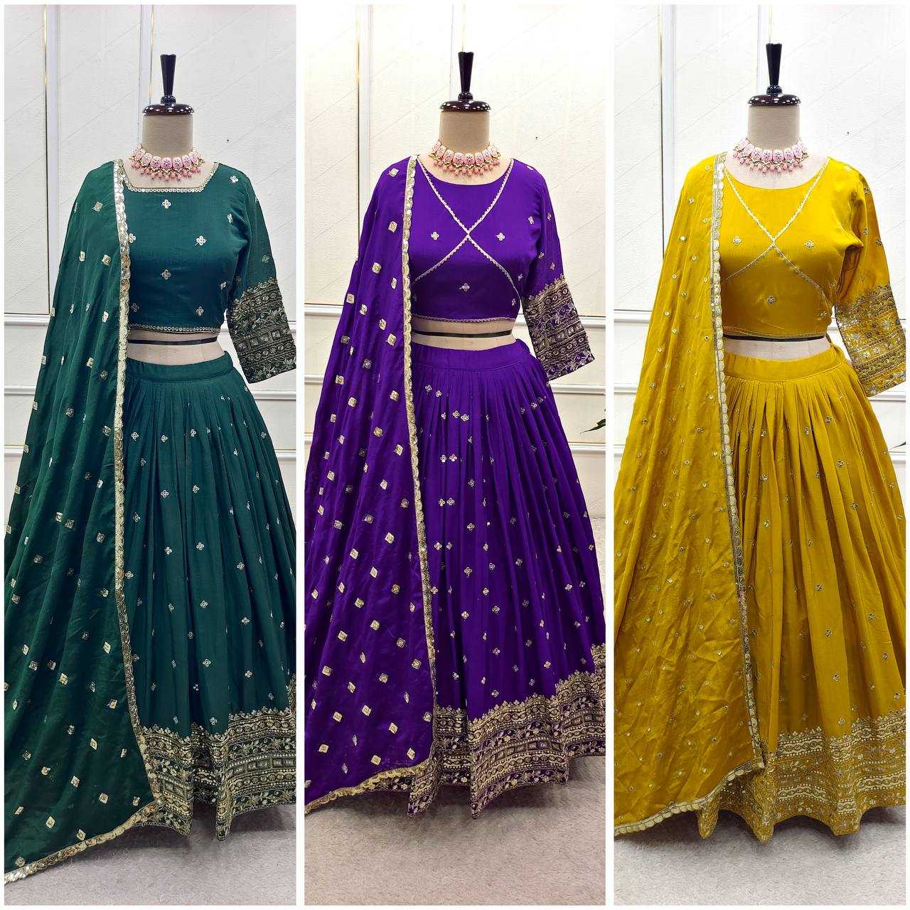Ynf Chinon Silk KESH506 1201 Lehengas Wholesale Designer Lehenga Fancy Lehenga Traditional Lehenga Manufacturer
