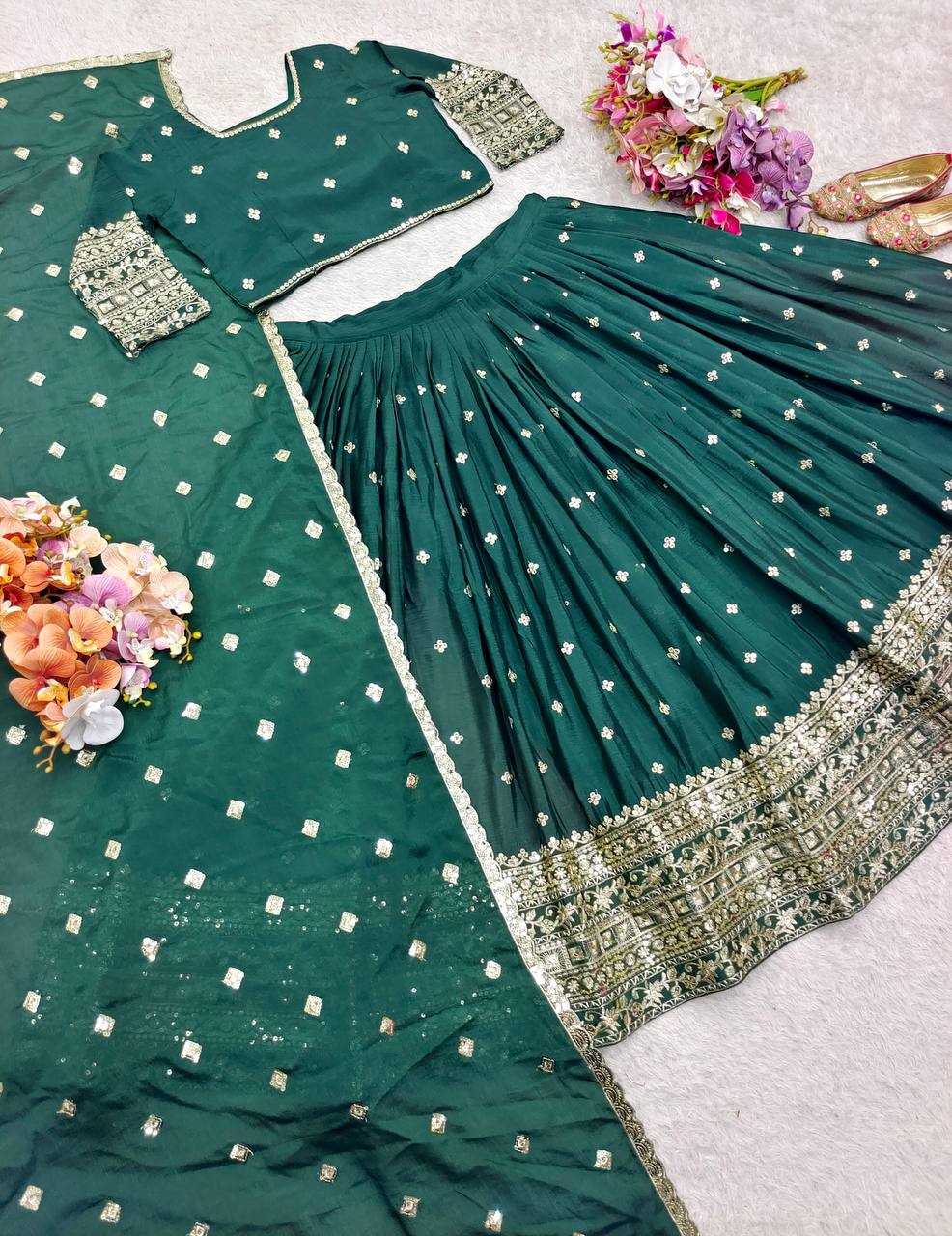 Ynf Chinon Silk KESH506 1201 Lehengas Wholesale Designer Lehenga Fancy Lehenga Traditional Lehenga Manufacturer