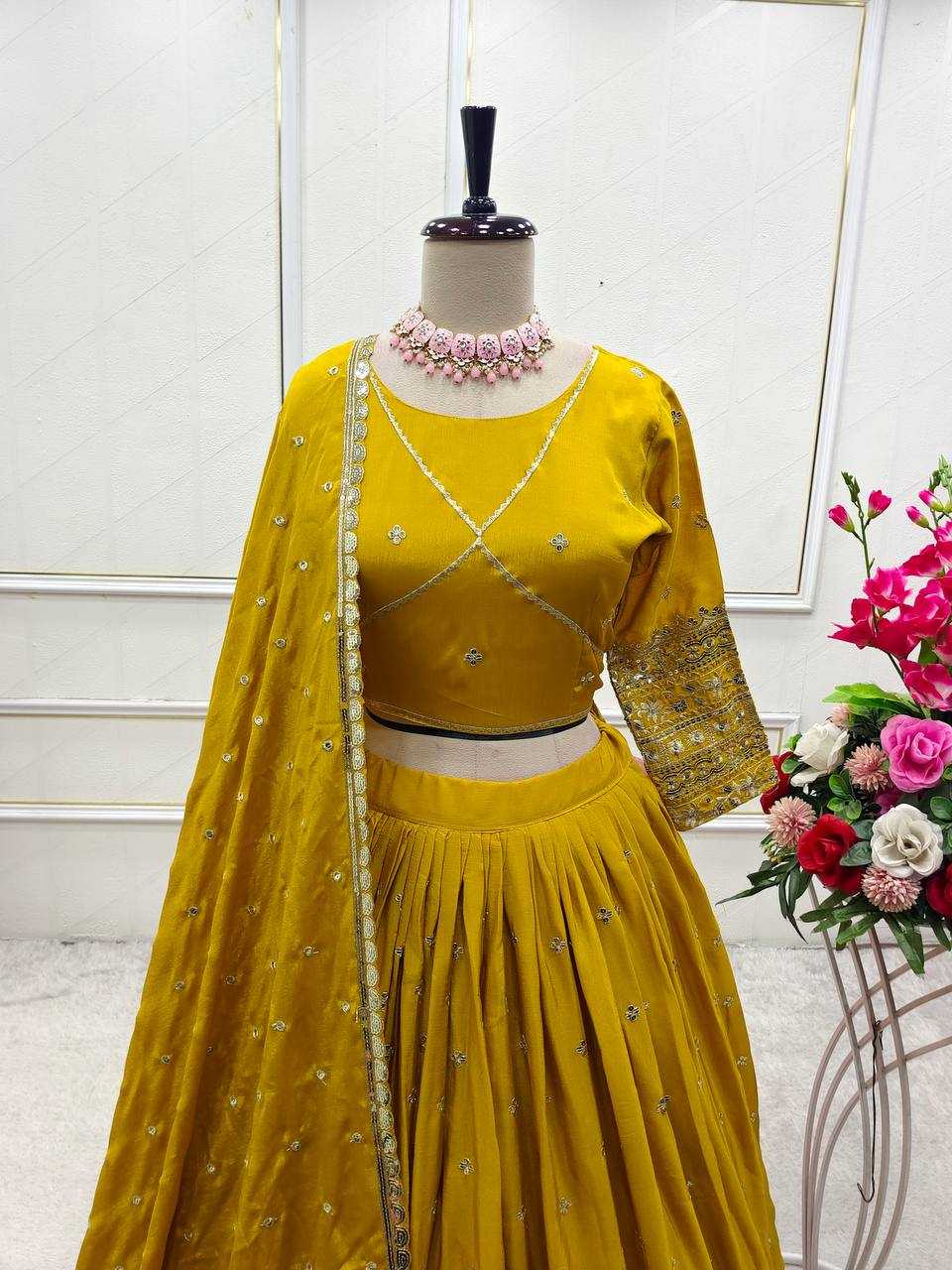 Ynf Chinon Silk KESH506 1201 Lehengas Wholesale Designer Lehenga Fancy Lehenga Traditional Lehenga Manufacturer