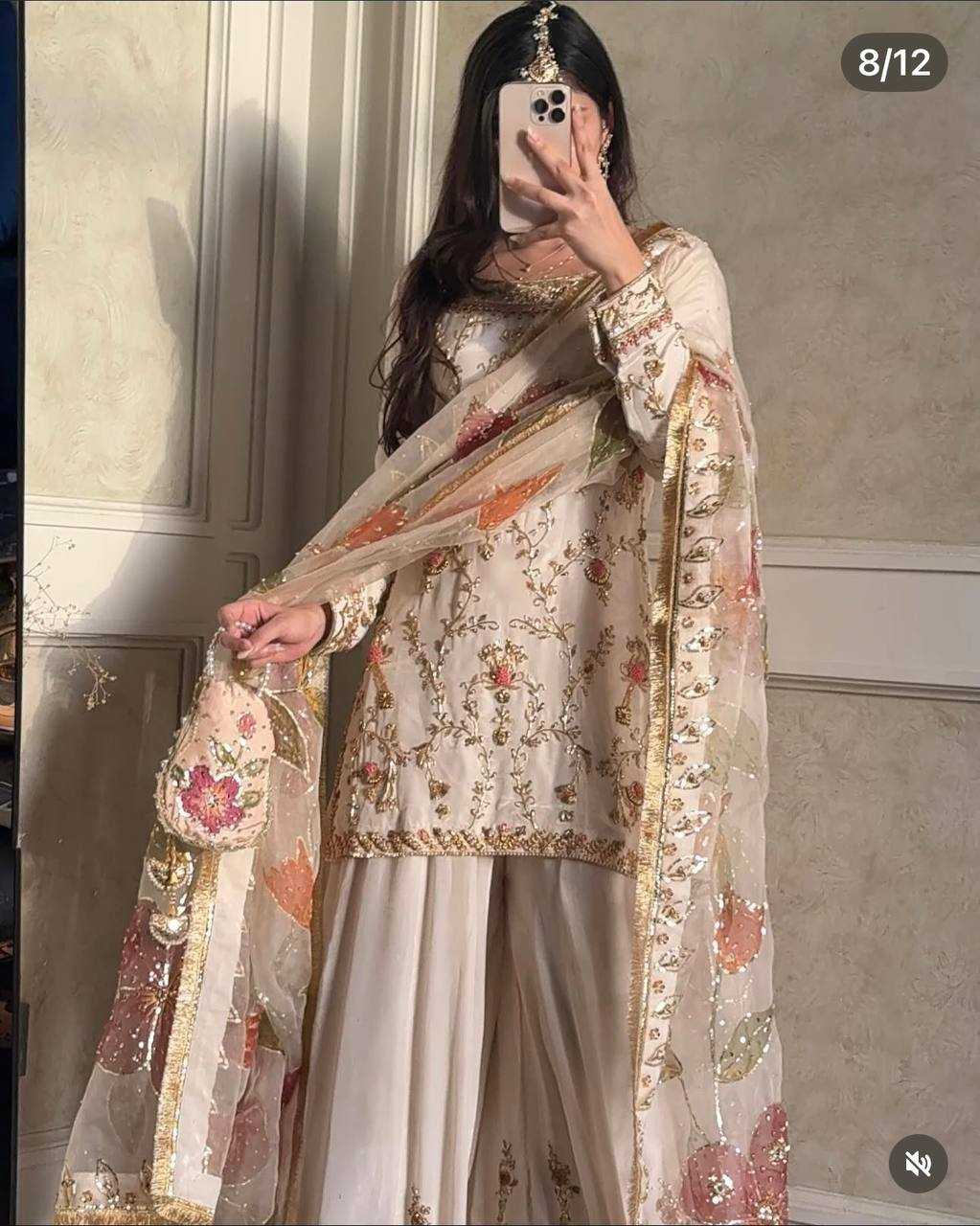 Ynf Chinon Silk KESH506 1215 Suits & Dresses Wholesale Sharara Salwar Suits Embroidery Suits Designer Suits Manufacturer