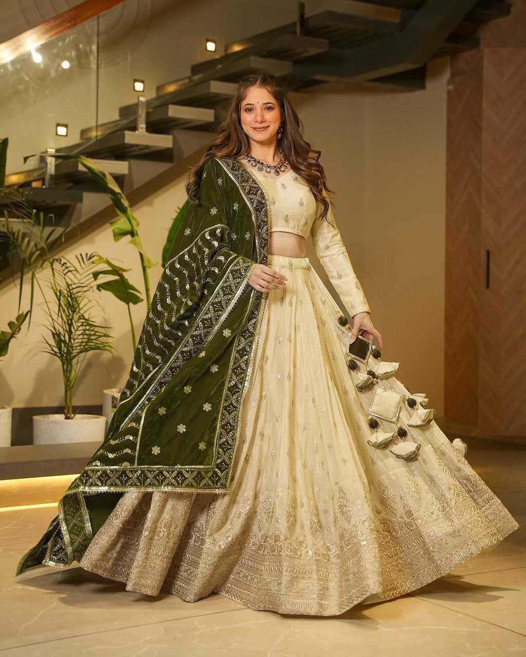 Ynf Chinon Silk KESH508 1022 Lehengas Wholesale Designer Lehenga Traditional Lehenga Embroidered Lehenga Manufacturer