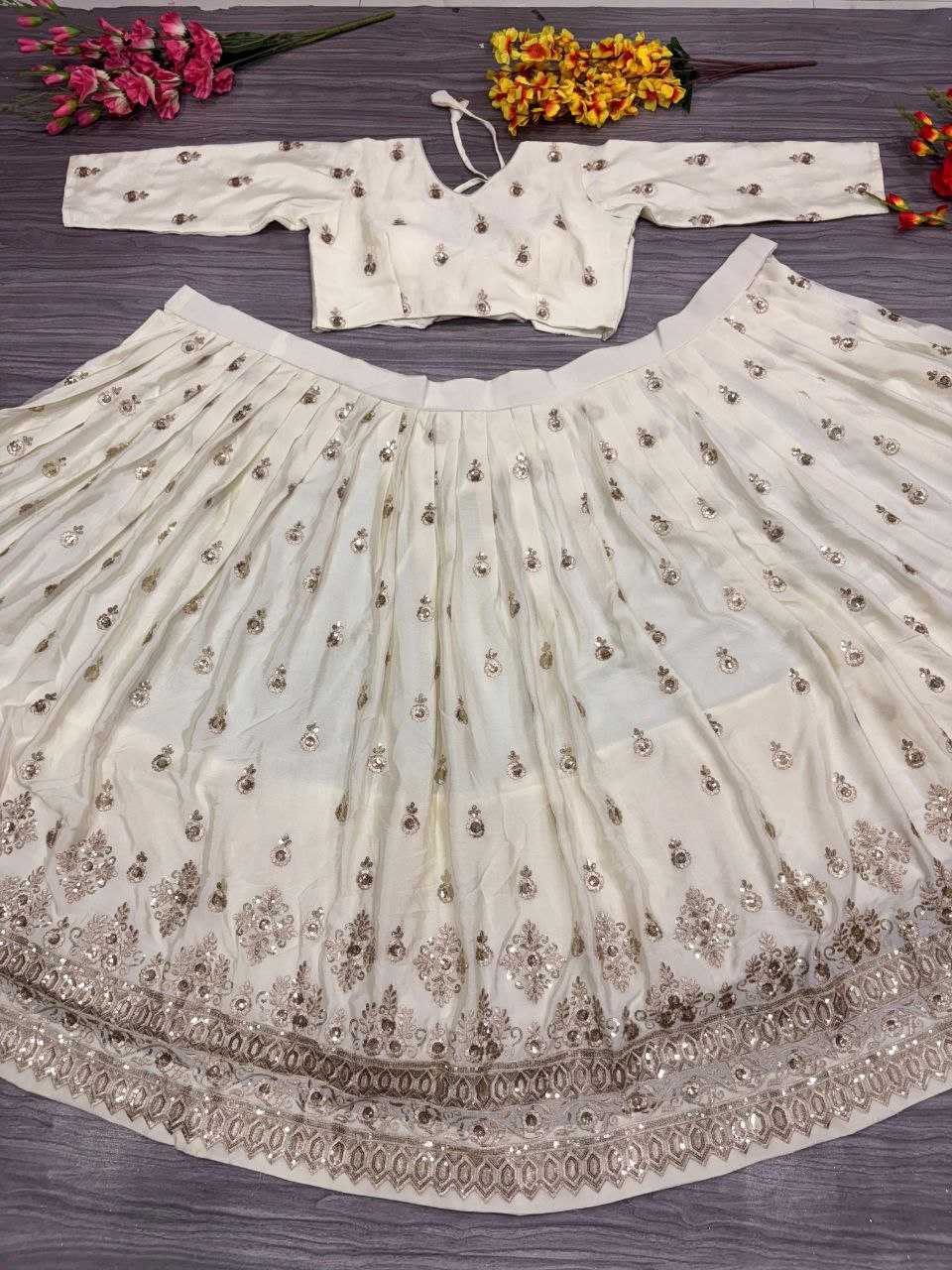 Ynf Chinon Silk KESH508 1022 Lehengas Wholesale Designer Lehenga Traditional Lehenga Embroidered Lehenga Manufacturer