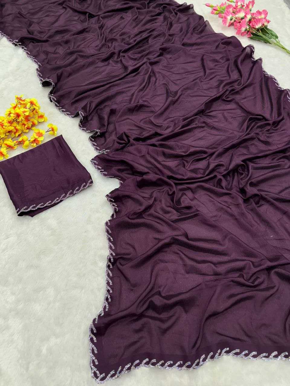 Ynf Chinon KESH508 74 Sarees Wholesale Designer Sarees Party Wear Sarees Traditional Sarees Manufacturer