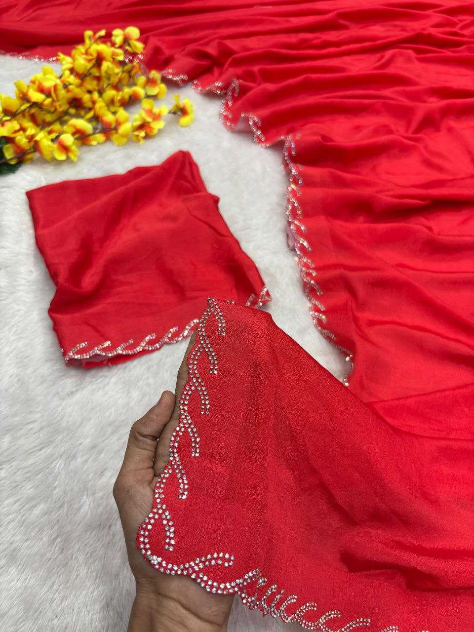 Ynf Chinon KESH508 74 Sarees Wholesale Designer Sarees Party Wear Sarees Traditional Sarees Manufacturer