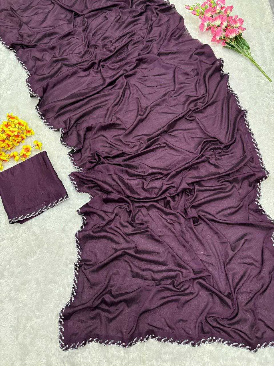 Ynf Chinon KESH508 74 Sarees Wholesale Designer Sarees Party Wear Sarees Traditional Sarees Manufacturer