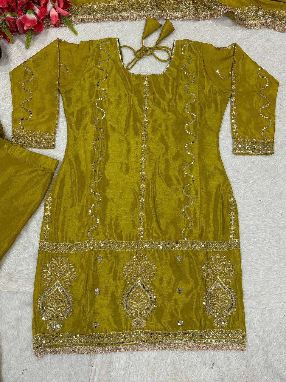 Ynf Chinon Silk KESH515 1235 Suits & Dresses Wholesale Sharara Salwar Suits Embroidery Suits Ladies Silk Suit Manufacturer