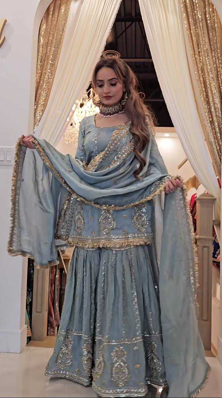 Ynf Chinon Silk KESH515 1235 Suits & Dresses Wholesale Sharara Salwar Suits Embroidery Suits Ladies Silk Suit Manufacturer