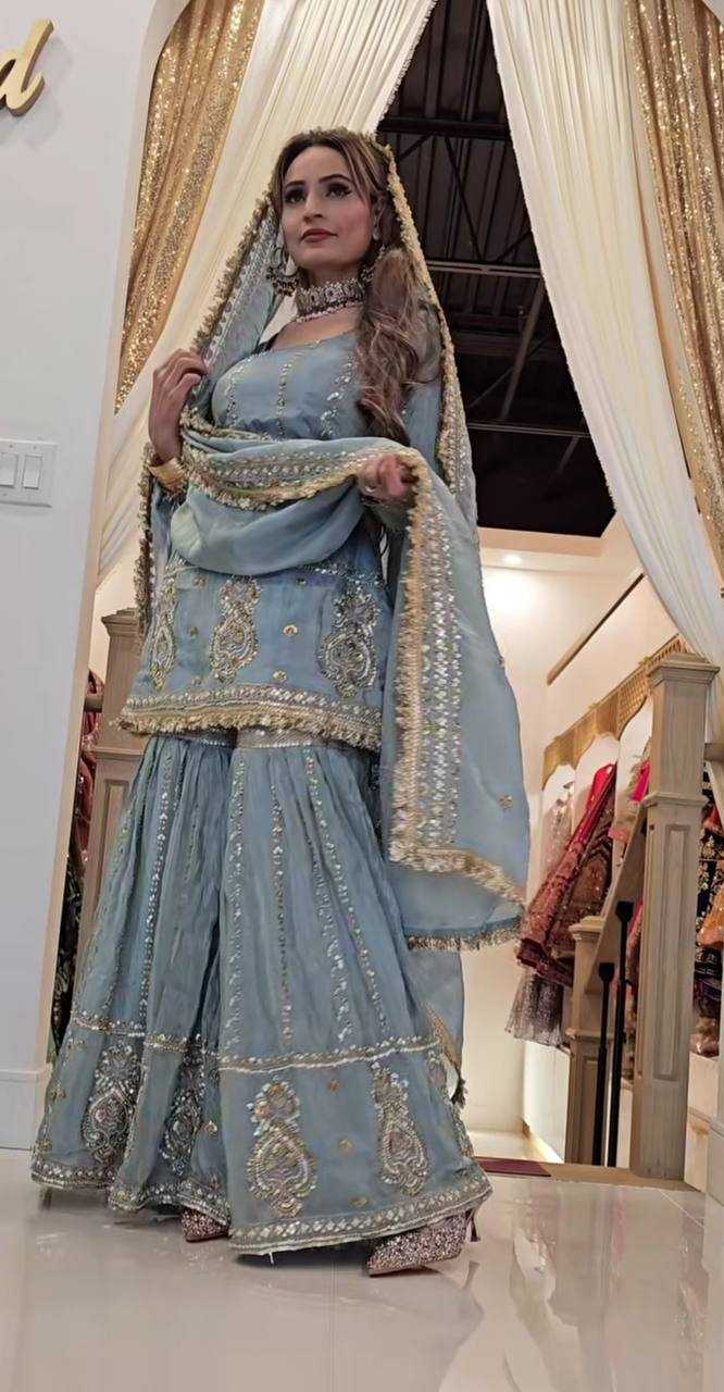 Ynf Chinon Silk KESH515 1235 Suits & Dresses Wholesale Sharara Salwar Suits Embroidery Suits Ladies Silk Suit Manufacturer